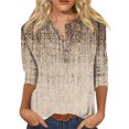 thumbnail image 1 of Innerwin Hauts Imprimé Floral T-Shirt Femme Col Rond Ample Noir Jaune Fleur TG, 1 of 2