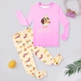 thumbnail image 2 of Ensemble de Pyjama pour Petite Fille, Col Ras du Cou à Motif, Doux et Confortable, Pyjama pour Enfants, Tenue d'Intérieur, Pyjama Garçons Taille 4T 5T, 2 of 3