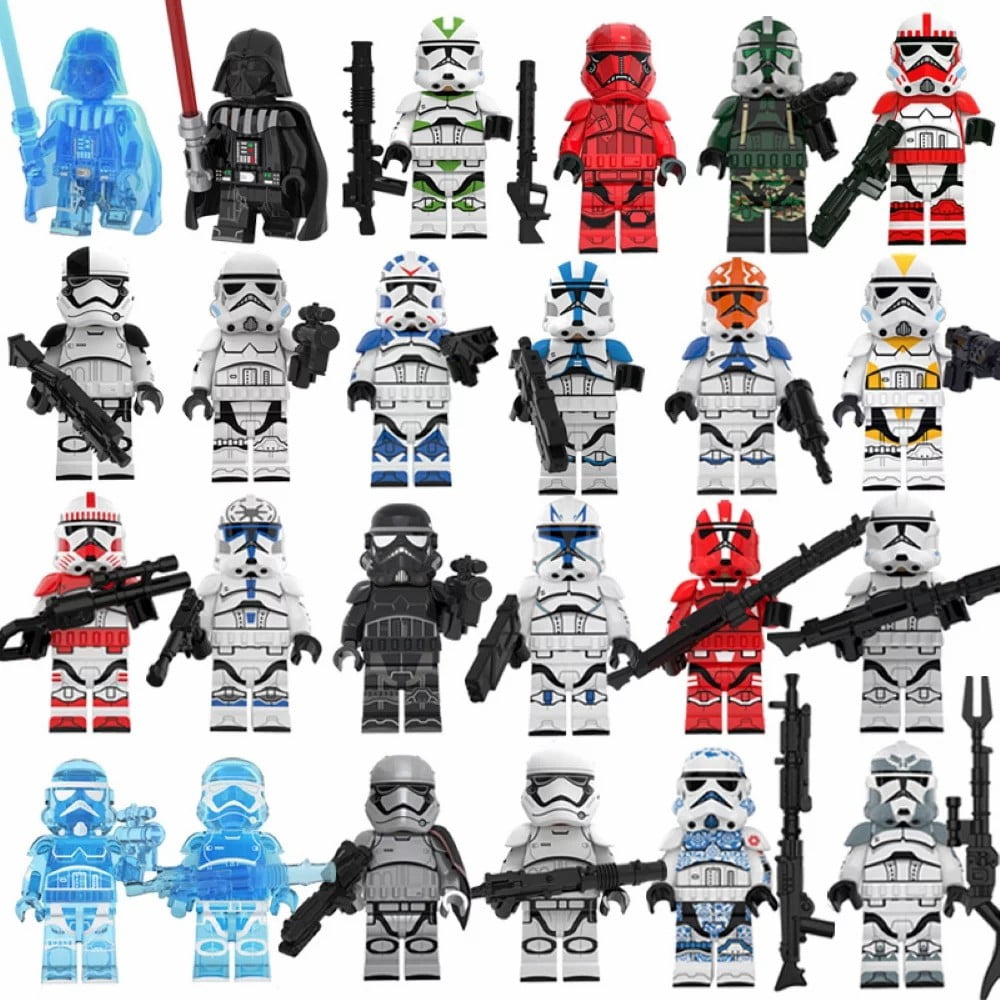 24PCS Space Adventure Building Blocks - 501st 212 Clone Legion Minifigure Set, DIY Creative Toy for Kids & Collectors