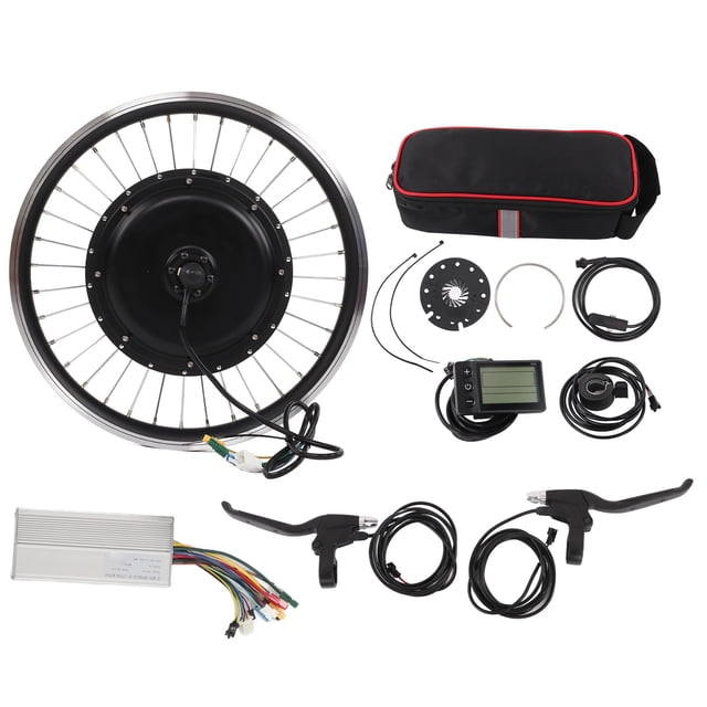 Kit de Conversion pour Vélo Électrique de 20 Pouces, Kit de Conversion pour Trottinette Électrique 48V 1500W Réduction du Bruit Résistant à la Pluie pour Vélos Électriques