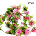 thumbnail image 1 of 2Pcs Artficial Small Rose Rattan Imitation Flower Hanging Vine Fake Plant Decoration for Home Wedding Party, 1 of 8