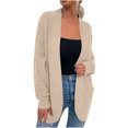 thumbnail image 2 of LOVZFMLL Cardigan for Women's Cardigan Color Coarse Knit Loose Oversized Knitwear, 2 of 6
