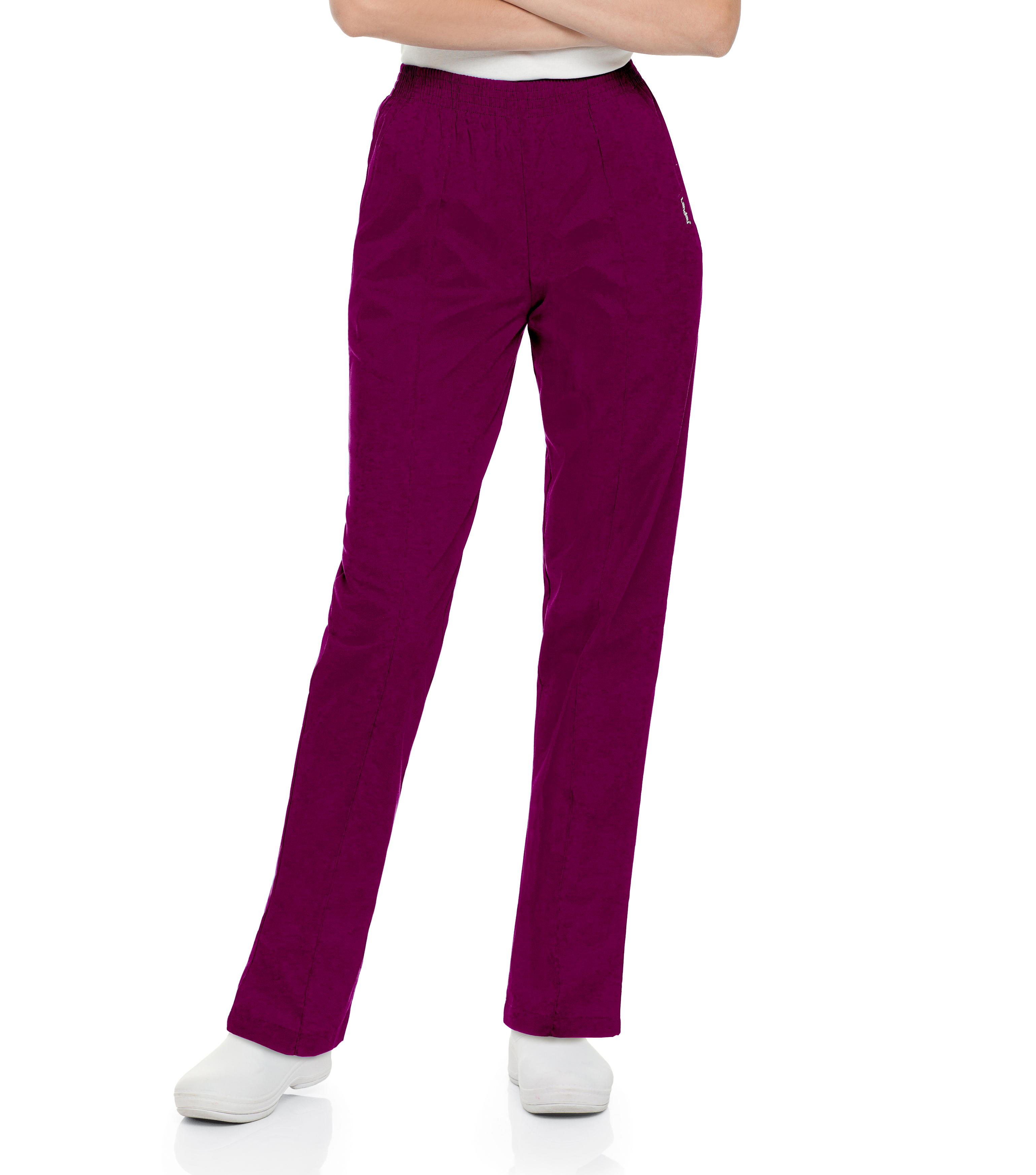 Landau Essentials Pantalon d'Uniforme à 2 Poches pour Femmes : Coupe Classique et Décontractée, Taille Élastique 8320
