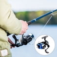 thumbnail image 4 of Moulinet de Pêche Spinning Pliable Rapport de Démultiplication 5.1:1 Roue de Rivière Eau Douce Eau Salée Ligne Baitcasting Rouleau Roue Outils de Pêche Bleu, 4 of 6