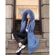 Winter Jacket Down Jacket Mid-Length Coat Quilted, Ladies Winter Coat Sewn Coat Winter Jacket Long Sewing Warm, XL