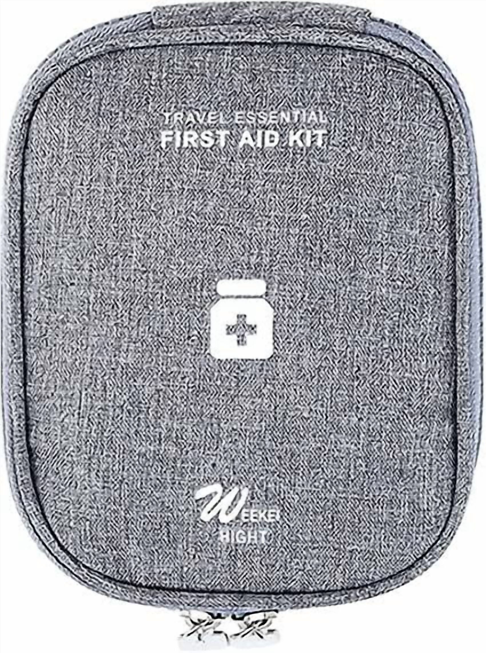 Portable Mini Kit First Aid Kit, Mini Travel First Aid Kit, Portable Empty Bag First Aid Kit Storage Bag for Camping, Hiking (Gray)