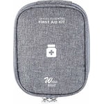 Portable Mini Kit First Aid Kit, Mini Travel First Aid Kit, Portable Empty Bag First Aid Kit Storage Bag for Camping, Hiking (Gray)