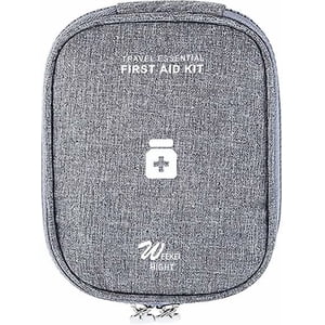 Portable Mini Kit First Aid Kit, Mini Travel First Aid Kit, Portable Empty Bag First Aid Kit Storage Bag for Camping, Hiking (Gray)