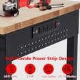thumbnail image 2 of EDTara 48" X 24" Workbench for Garage,Adjustable Work Bench for Garage,Office,Home,Workshop,Woodworking,Rolling Heavy-Duty Worktable with Power Outlet and Lockable Wheels,Rubber Wood Top Shop Table, 2 of 7
