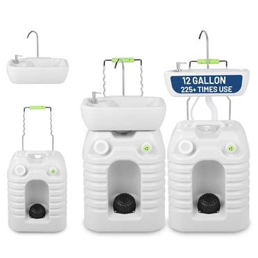 Yescom Lavabo Portable 45 L Station de Lavage des Mains avec Pompe 12 Gallons Lavage Extérieur Voyage Camping Cabine
