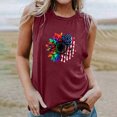 thumbnail image 1 of EQWLJWE Débardeurs Sans Manches pour Femmes Débardeurs d'Été pour Femmes Femmes Col Rond Imprimé Décontracté Ample Hauts Chandail Sans Manches T-shirt, 1 of 6