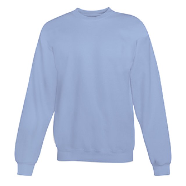 Hanes Mens ComfortBlend EcoSmart Crew Sweatshirt - Best-Seller, L, Light Blue