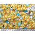thumbnail image 3 of Soimoi Polyester Crepe Fabric Floral,Bird & Animal Cartoon Fabric Prints by Yard 42 Inch Wide, 3 of 3