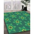 thumbnail image 3 of Ahgly Company Tapis d'Intérieur Lavable en Machine Carré Transitionnel Vert Sarcelle Moyen, 8 Pieds Carré, 3 of 7