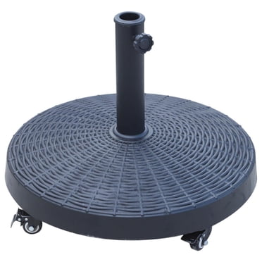 Base de parasol de patio ronde en résine Outsunny de 20,5 po