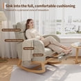 thumbnail image 4 of BeesClover Rocking Chair, Nursery Chair with Pillow, Rocking Accent Armchair for Living Room Bedroom Nursing Room, 4 of 8