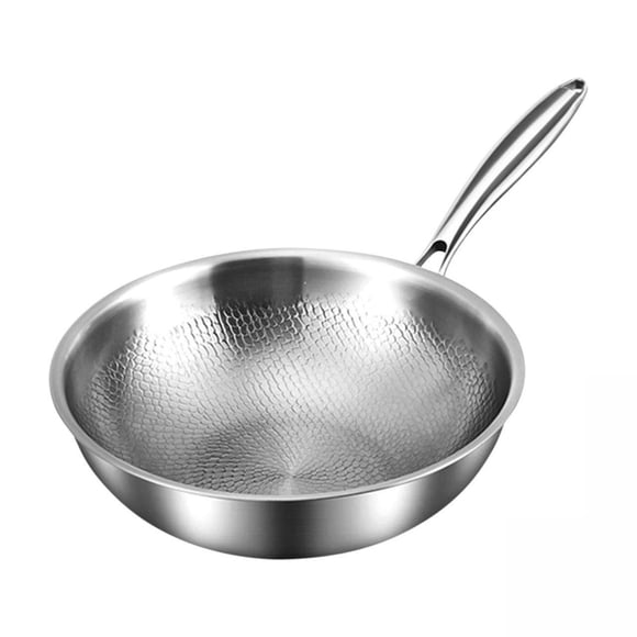Danhjin Frying Pan Titanium Wok Titanium Frying Pan Non-coating Non-stick Frying Pan Scale Hammered Titanium Frying Pan Household Frying Pan Induction Cooker Use