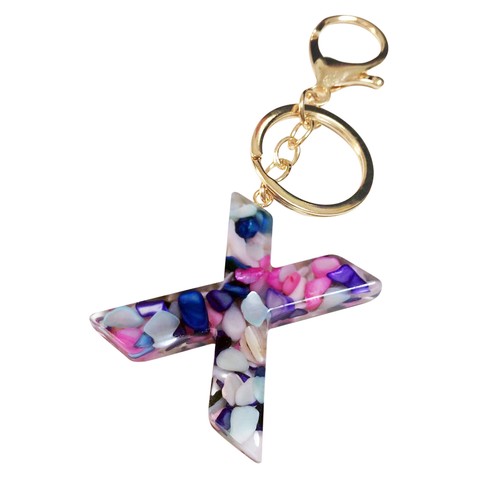 Fridja Mother's Day Custom Creative Keyring Clasp 26 English Letter Pendant Keyring
