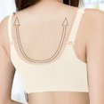thumbnail image 4 of cfhntfmh Bras for Women Wireless Cute Seamless Front Closure Buttons Bras Convenient Adjustable Strap Plus Size Bras, 4 of 7