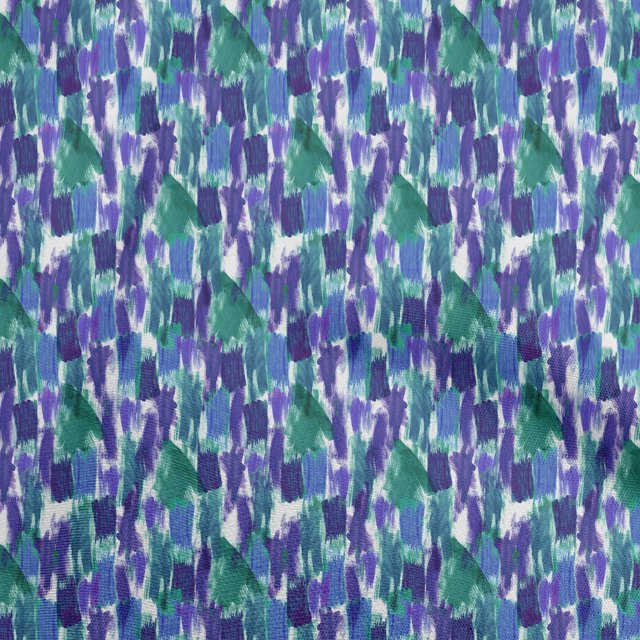 oneOone Velvet Medium Blue Fabric Abstract Watercolor Texture Sewing Craft Projects Fabric Prints By Yard 58 Inch Wide