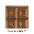 thumbnail image 1 of Fasade Miniquattro Vinyl Backsplash Panel Antique Bronze 6x6 Inch Sample, 1 of 5