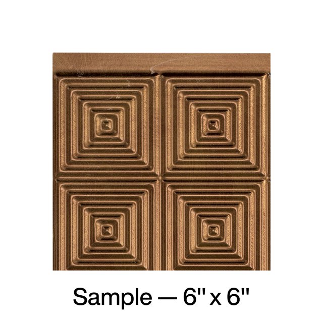Fasade Miniquattro Vinyl Backsplash Panel Antique Bronze 6x6 Inch Sample