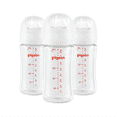 thumbnail image 2 of Pigeon - Glass Bottle 8oz (3-Pack) with M Nipple 3M+, 2 of 10