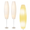 thumbnail image 1 of HonoDing Diploma Paper Floor Lamp - Japanese Style Paper Lamps - Rice Paper Floor Lamps - Paper Floor Lamps for Living Room Fits in Modern Room Decor Perfect for Bedroom Decor - 59'' Tall (Set of 2), 1 of 6