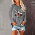 thumbnail image 1 of Hauts pour Femmes Chic Décontracté Femmes Décontracté Imprimé Noël Ample Manches Longues Col Rond Hauts Blouse en Liquidation, 1 of 5