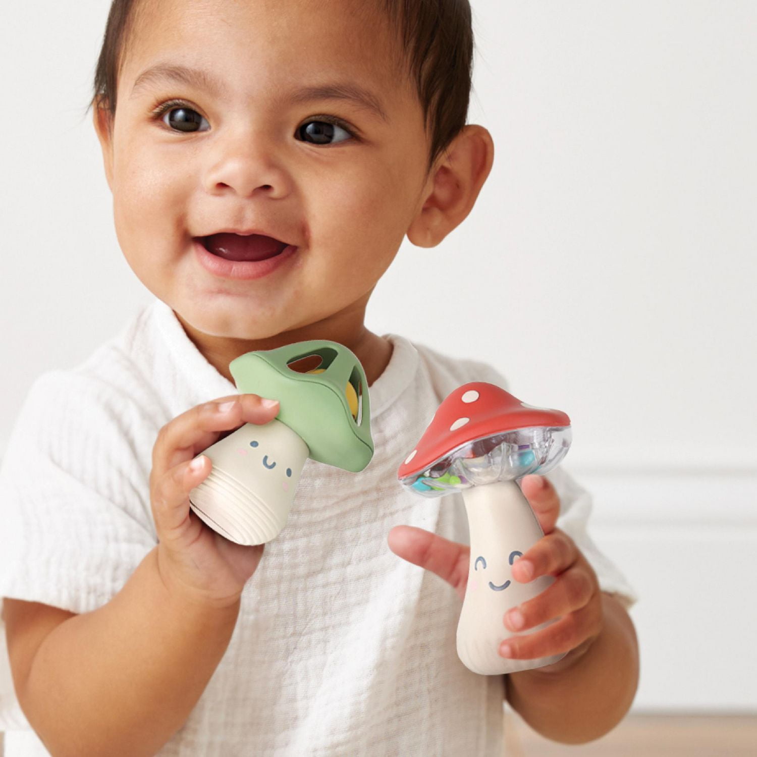 Itzy Ritzy Mini Maraca Ensemble musical de 2 pièces, tête en plastique, pour nourrissons, 6 mois et plus