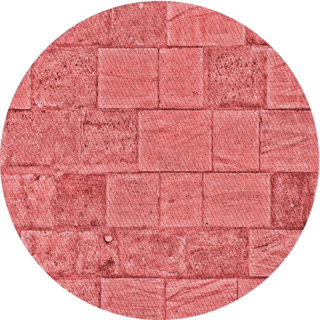 Ahgly Company Tapis Rond Lavable en Machine Intérieur Rouge Rubis, 6 Pieds Rond