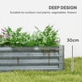 thumbnail image 4 of Outsunny 6x3x1ft Galvanized Raised Garden Bed, Open Bottom, Silver, 4 of 10