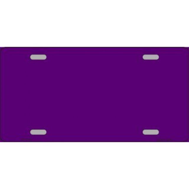 Plaque d'Immatriculation en Métal Fond Solide Métallique Violet