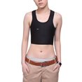 thumbnail image 1 of Womens Tank Style Sports Bra Slim Flat Compression Bust Top Solid Color Sleeveless Tank Top, 1 of 6