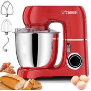 Stand Mixer, 5-Quart 660-Watt, 6-Speed Tilt-Head Food Dough Mixer, Kitchen Electric Mixer with Stainless Steel Bowl, Dough Hook, Whisk, Beater, Egg White Separator (5-Quart, Black)