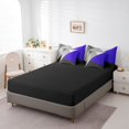 thumbnail image 4 of YST Navy Blue Black Gray Comforter Set, Rustic Farmhouse Bedding, 7-Piece, King, Patchwork Geometric Triangle, Modern Abstract, 4 of 5