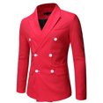 thumbnail image 1 of Mens Jacket Winter Mens Autumn And Winter Fashion Personality Solid Color Casual Suit Jacket, 1 of 7