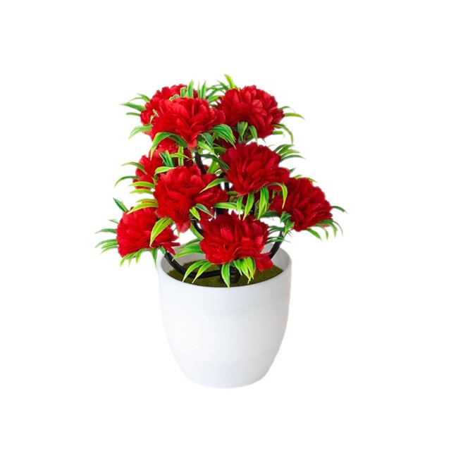 TIELUTT 12 Headed Chrysanthemum Potted Green Floral Arrangement Desktop Teal Flowers Welded Flower Hydrangeas Flowers Roses Flowers in Vase Flower Strings