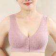 thumbnail image 2 of Timegard Wireless Bras for Women Plus Size Front Closure Button Full Support Breathable Comfy Seniors Bra, 2 of 7