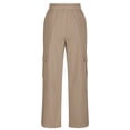thumbnail image 4 of Timegard Cargo Pants for Women High Waist Straight Leg Active Hiking Outdoor Pants Fall Solid Color, 4 of 6