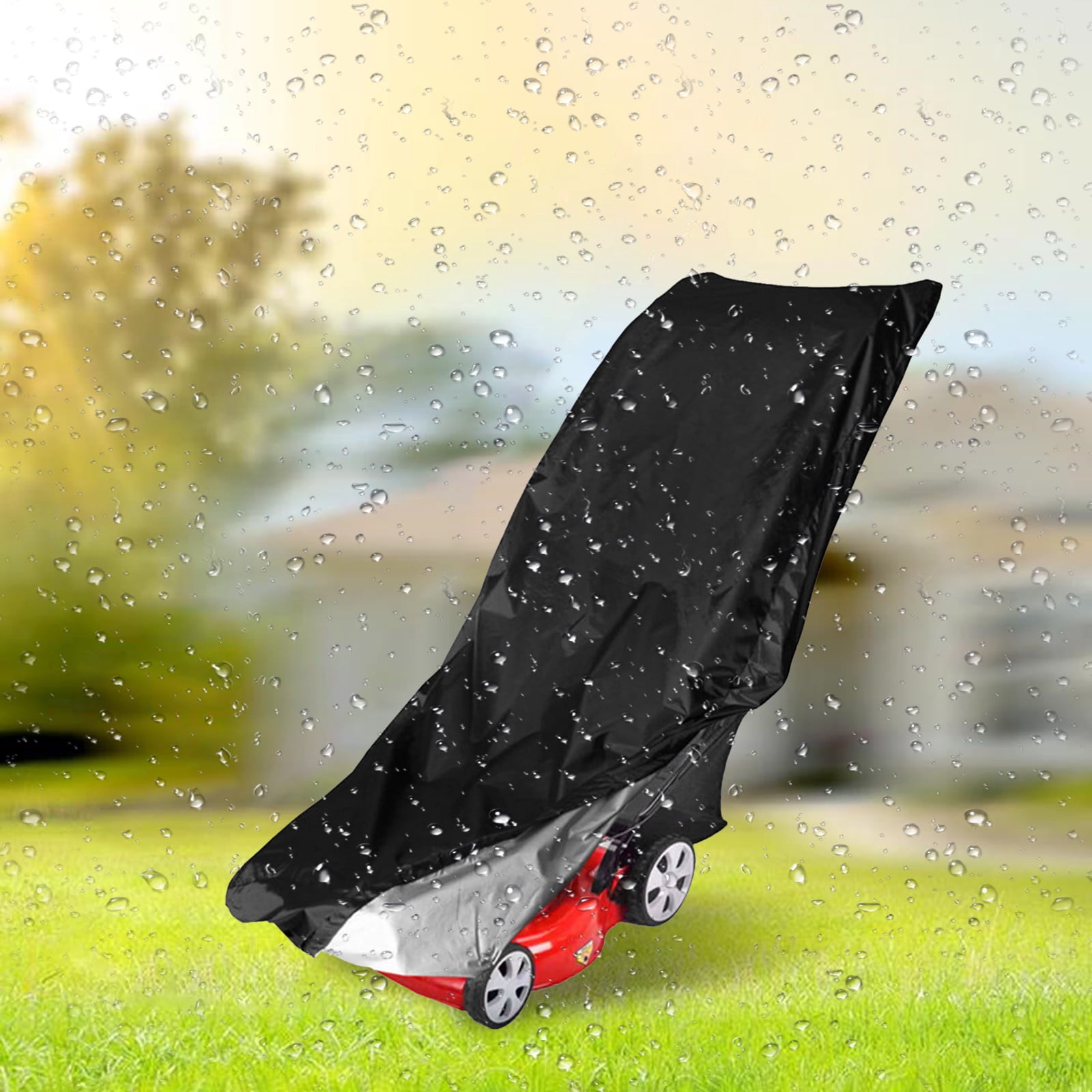 mtvxesu Heavy Duty Lawn Mower Cover, Water Resistant Windproof Dustproof Outdoor Protection, 210D Polyester, Universal Fit for Push Reel Mowers, Size 74.02X25X39 Inches, 1 Piece
