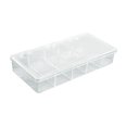 thumbnail image 2 of LOVEVER Rectangular Plastic Stackable Storage Box with Hinged Lid for Organizing First Aid  Medicine  Ointments  Dental  Diabetic Supplies - 5 Divided Compartments Medicine Organizer, 2 of 7