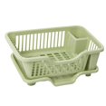 thumbnail image 1 of Luzkey Dish Drying Rack with Drain Tray Dinnerware Organizer Sink Dish Drainer Dish Rack and Drainaboard for Cafe Kitchen Countertop green, 1 of 8