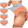 thumbnail image 1 of Pxiakgy sous-Vêtements Intimes pour Femmes Bikini Couleur Femmes Patchwork Culottes Slips Slips Unis Orange + TTG, 1 of 9