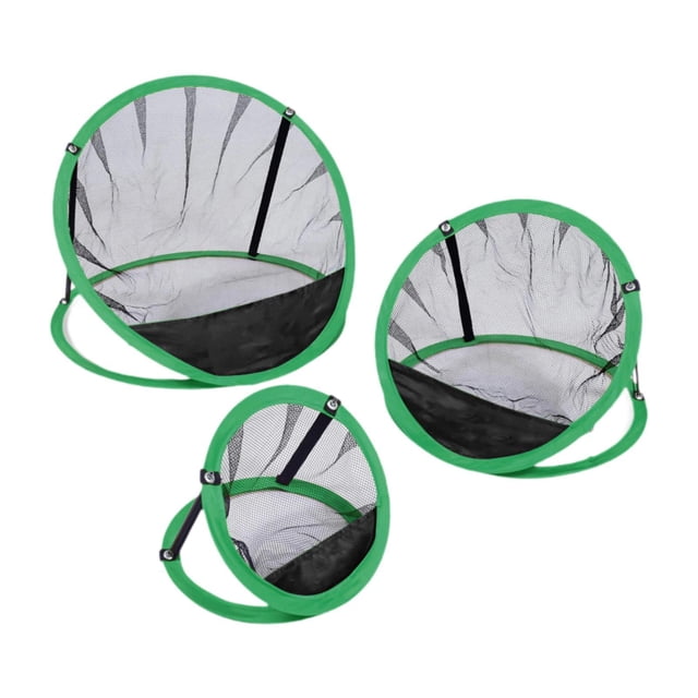 Lipstore Filet d'Écrasement de Golf 3 Pcs, Filet de Golf, Cible de Golf, Filet de Frappe de Golf Pliable pour Précision et Pratique du Swing, Filet d'Entraînement de Golf Vert