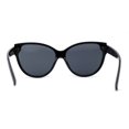thumbnail image 2 of Womens Luxury 90s Designer Inset Lens Shield Large Cat Eye Sunglasses All Black, 2 of 4