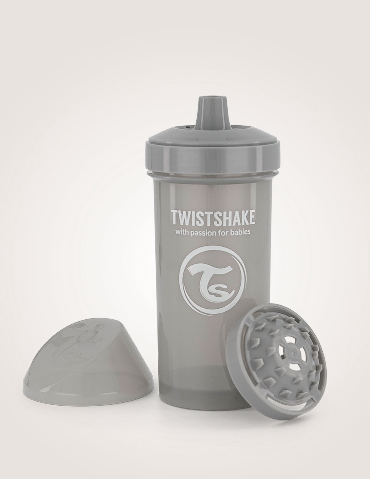 Twistshake Kid Cup 360ml Spill-Proof Pastel Grey 12+m