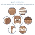 thumbnail image 2 of Jeco Ensemble de 3 Pcs Chaise en Osier et Table d'Appoint Couleur Miel Sans Coussin, 2 of 9