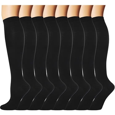 8 Paires de Bas de Compression Hommes Femmes 20-30 mmHg Bas de Compression pour le Sport