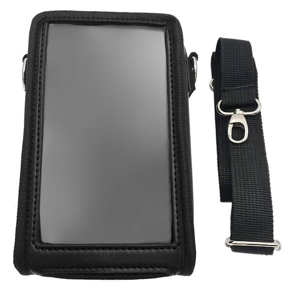 Square POS Device Carrying Case with Shoulder Strap and Hand Strap Black